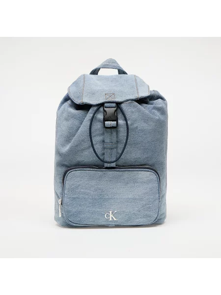 Nahrbtnik Calvin Klein Denim Luna Mini Flap Backpack Svetlo modra