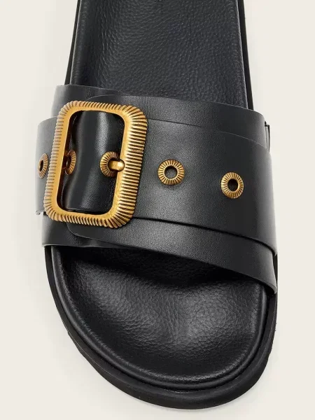 Кожаные ковбойские шлепанцы Allsaints