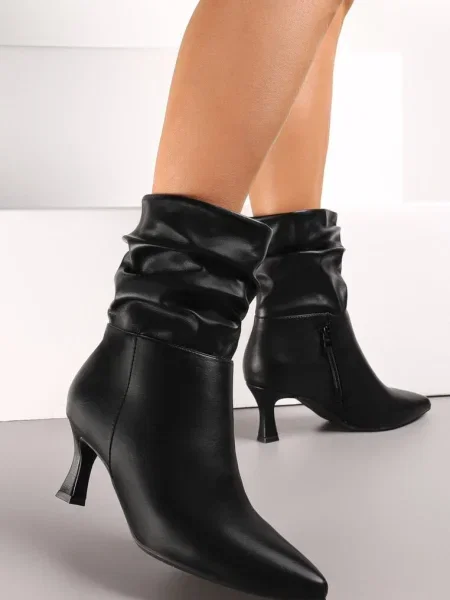 Botine din Blugi cu Mic cu și Carâmb Decorativ Atzia negre