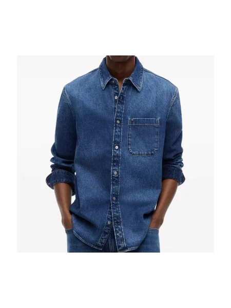 Tommy Jeans cămașă de blugi albastru