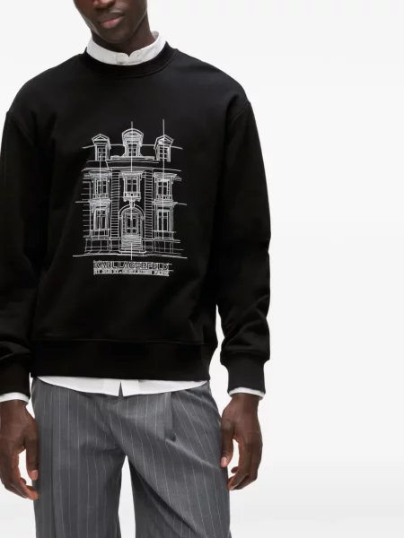 Hanorac crewneck Karl Lagerfeld negru