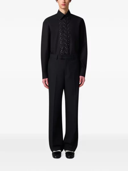 Pantaloni Msgm cu autograf negru