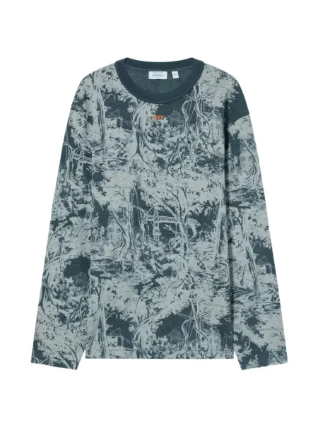 Lung tricou Off-white alb