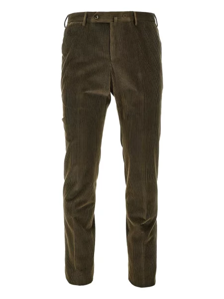 Pantaloni Pt Torino de catifea cord verde