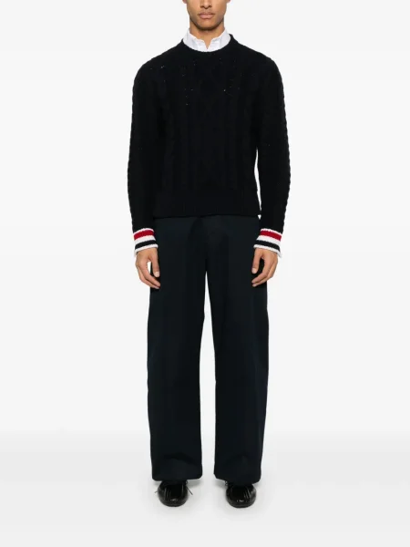 Pulover Thom Browne cu dungi albastru