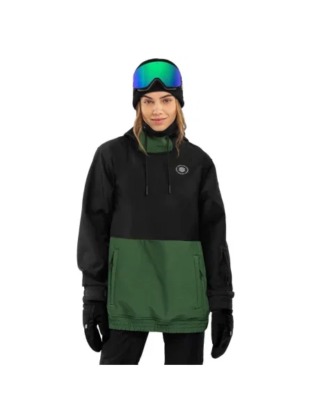 Kurtka snowboardowa Sporty zimowe Siroko Evergreen czarna