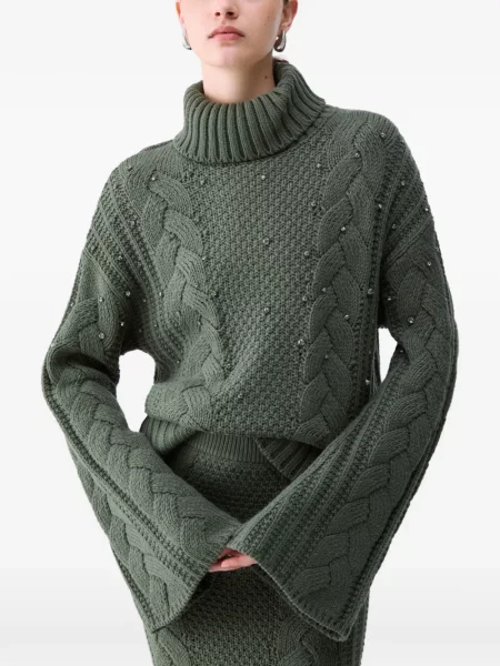 Stras pulover Liu Jo verde