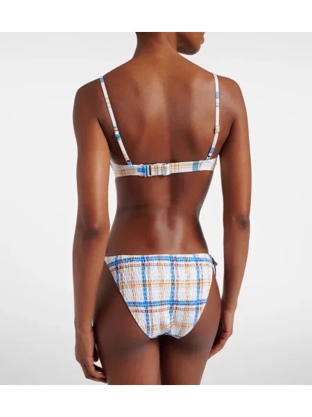 Bikini Polo Ralph Lauren în carouri alb