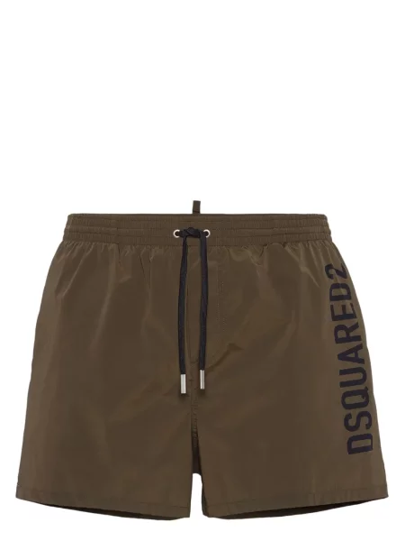 Slip de baie Dsquared2 cu imagine verde