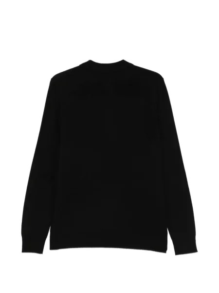 Tricou polo Aspesi din cașmir negru