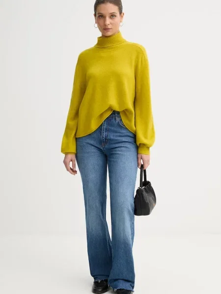 Светр United Colors of Benetton легкий гольф зелений