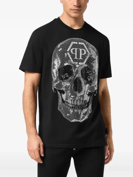 Tričko Philipp Plein s potiskem černé