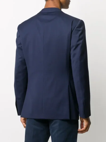 Μάλλινος μπλέιζερ Ralph Lauren Purple Label μπλε