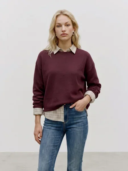 VERO MODA Pulover VMSABA vin roșu