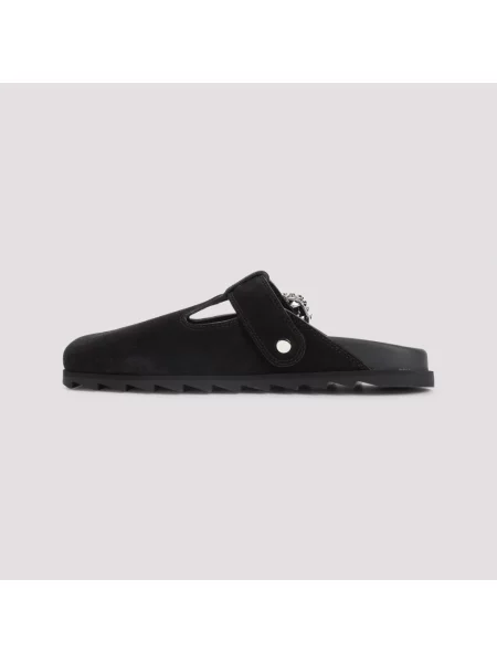 Klapki mules Roger Vivier skórzane czarne