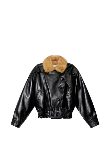 Gulerat geanta de piele Isabel Marant negru