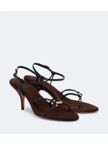Sandale Chloé din piele maro