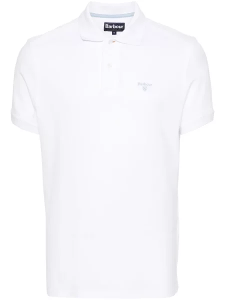 Polo Barbour cu broderie alb