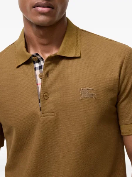 Tricou polo Burberry maro