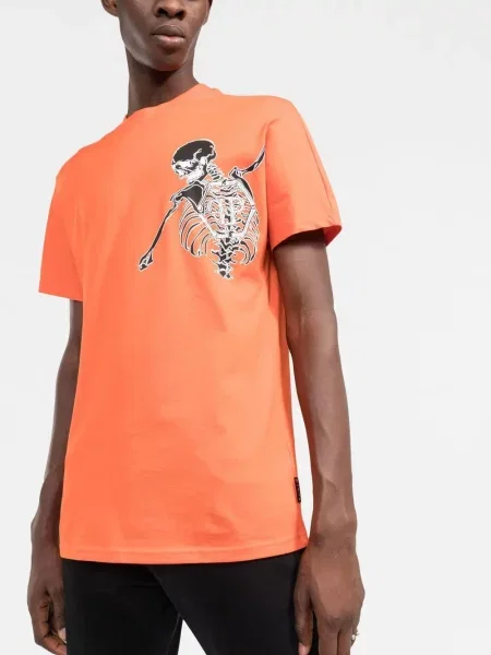 Tričko Philipp Plein s potiskem oranžové