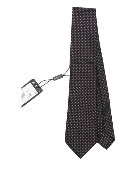 Cravată Dolce & Gabbana de mătase cu imprimeu geometric negru