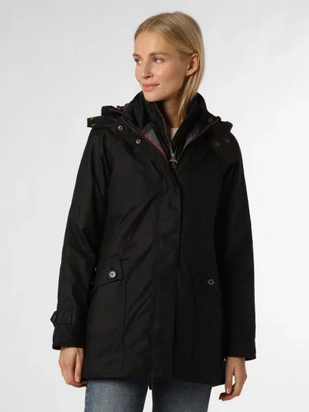 Barbour parka funkcyjna Kobiety jednolity 34 czarny