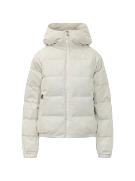 Geacă The North Face cu glugă alb