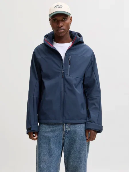 JACK & JONES Prechodná bunda JJNORTH námornícka modrá