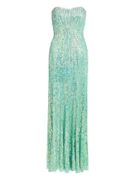 Rochie Jenny Packham de costum verde
