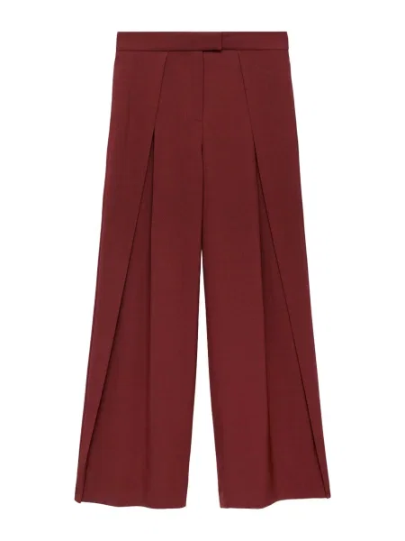 MANGO Pantaloni cutați DANI bordeaux roșu