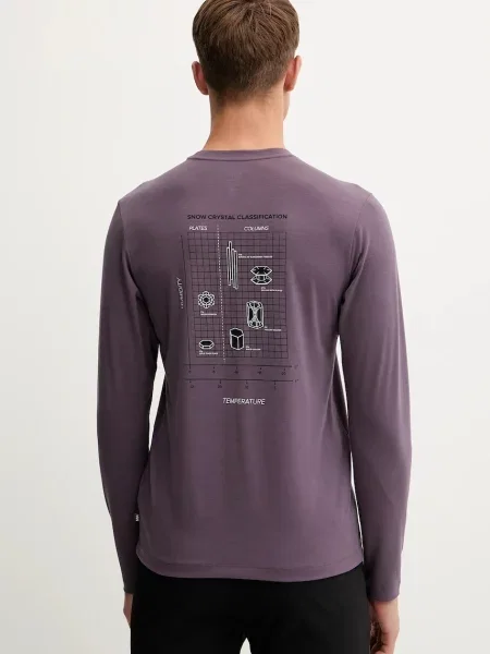 Športna majica z dolgimi rokavi Helly Hansen SKOG vijolična