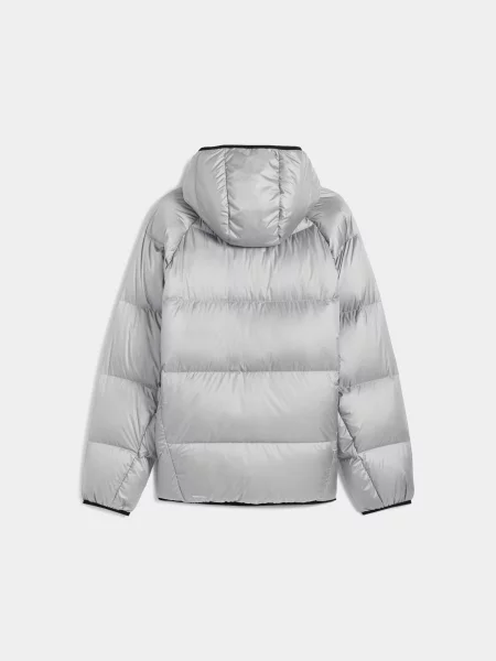 Пуховик Puma с капюшоном серый