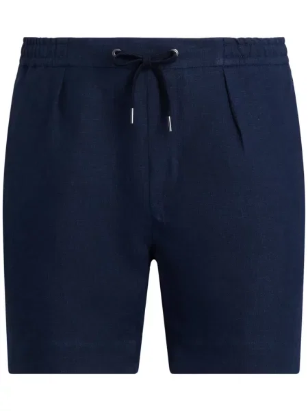 Lněné kraťasy Ralph Lauren Purple Label modré