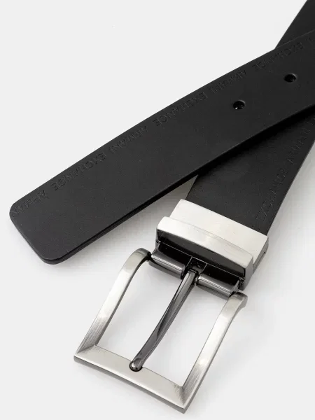 Двосторонній шкіряний Armani Exchange чорний