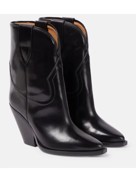 Cizme scurte Isabel Marant din piele negru