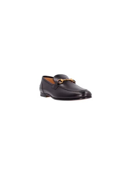Loafersy Gucci skórzane czarne