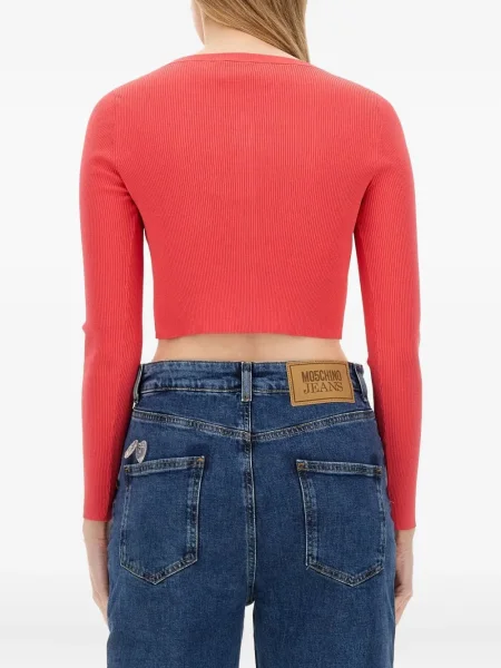 Пуловер Moschino Jeans червено