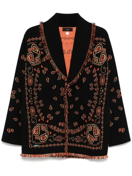 Žakárový kardigan Alanui černý