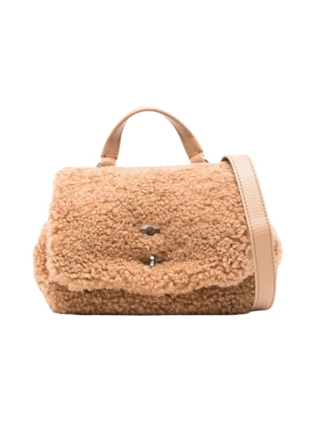 Torebka Zanellato typu teddy brązowa