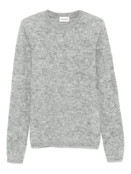 Pulover P.a.r.o.s.h. cu imprimeu geometric gri