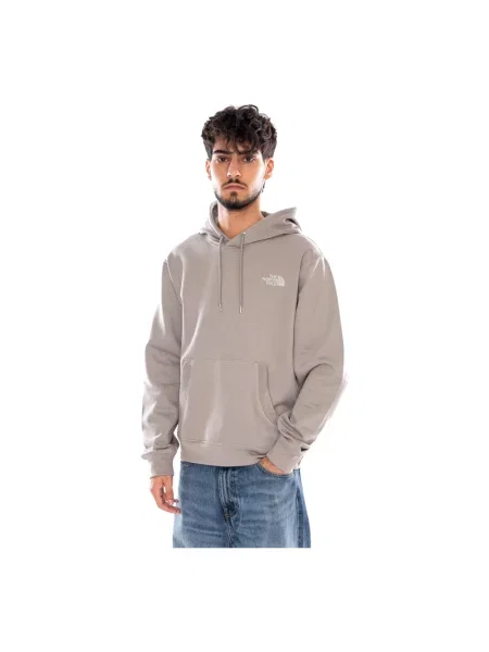 Bluza z kapturem The North Face z kapturem z kamieniami szara