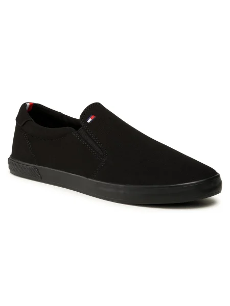 Slip-on кецове Tommy Hilfiger черно