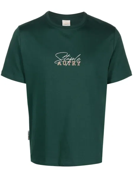 Tricou Autry cu broderie verde
