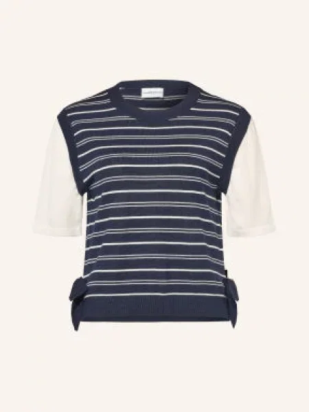 Claudie Pierlot Dzianinowa Koszulka blau granatowa