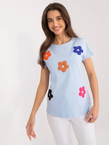 Bluza Fashionhunters zakrpano modra