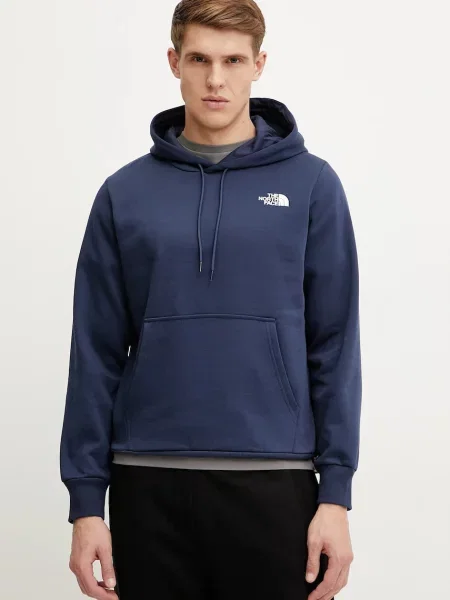 Μπλούζα The North Face Simple Dome ναυτικό με κουκούλα μπλε