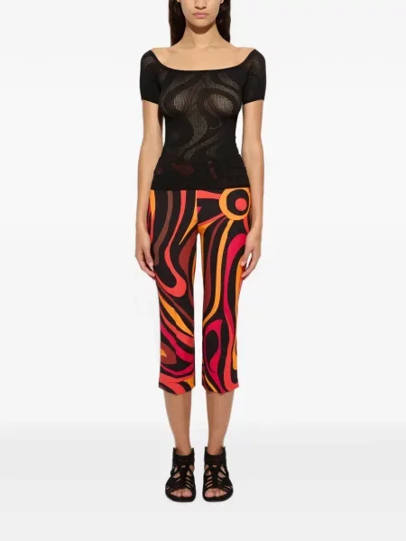 Pantaloni Pucci cu imagine negru