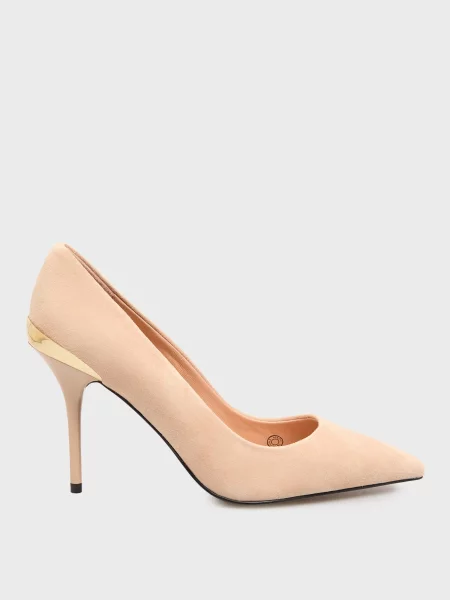 Замшеві туфлі Love Moschino бежеві