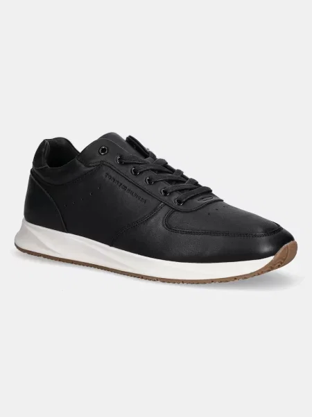 Кожени маратонки Tommy Hilfiger PREMIUM LEATHER HYBRID мъжки черно