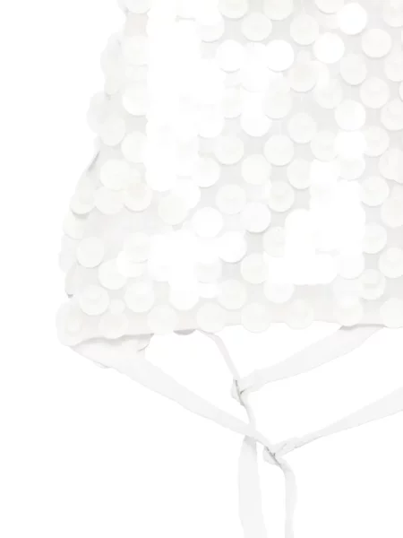 Top Parosh z cekinami biały